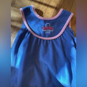 Health-tex Vintage Blue and Pink Trimmed Vintage 2T Dress